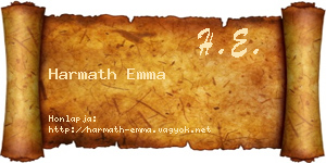 Harmath Emma névjegykártya